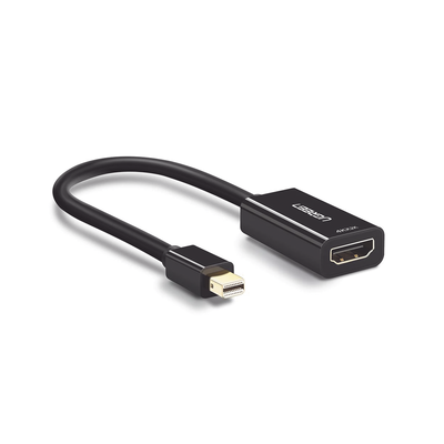 Convertidor Mini Display Port a HDMI / 4K@30Hz / Thunderbolt / Blindaje Interno Múltiple / Carcasa ABS / Longitud de 25 cm (9.84 pulgadas)