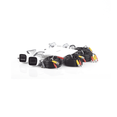 (MICRÓFONO Integrado) Kit TurboHD 1080p Lite / DVR 4 canales / Audio por Coaxitron / 4 Cámaras Bala de Metal con Micrófono Integrado