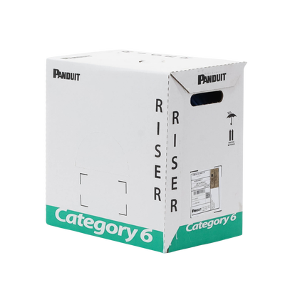 Bobina de Cable UTP, Categoría 6 de Alto Rendimiento (+350 MHz), 23 AWG, PVC (CMR, Riser), Bobina de 305 Metros (1000 Pies), Color Azul