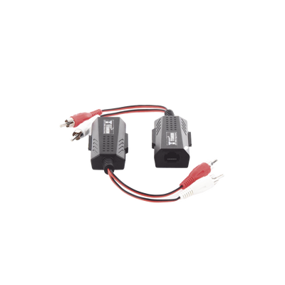 Balun Extensor de Audio Analogo Estereo RCA a RJ45 / Distancia 800 Metros (2625 Pies) / Cable CAT5-6 / Conector 100% Cobre / Protección TVS, Calidad Premium