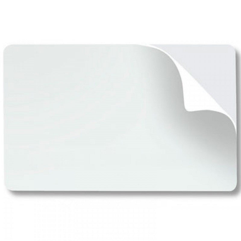 Tarjeta PVC de 10 mls con adhesivo para pegar sobre tarjeta de proximidad compatible con tarjetas Clamshell