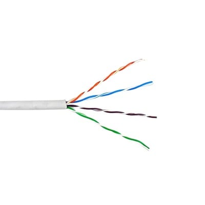 Bobina de Cable de 305 Metros (1000 Pies) UTP Cat6 Riser / Color Blanco / UL, CMR, Probado a 350 Mhz / Para Aplicaciones de CCTV, Redes de Datos, IP Megapixel, Control RS485