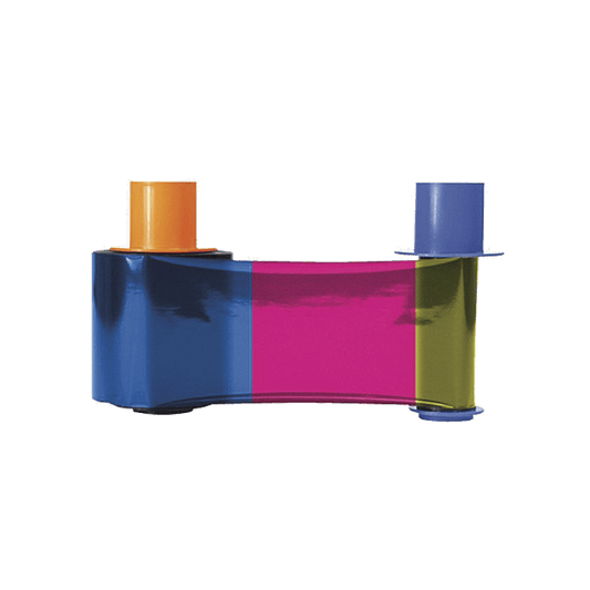 CINTA COLOR YMCK  CON PANEL RESINA NEGRA, RINDE 500 IMAGENES. PARA IMPRESORAS HDP5000