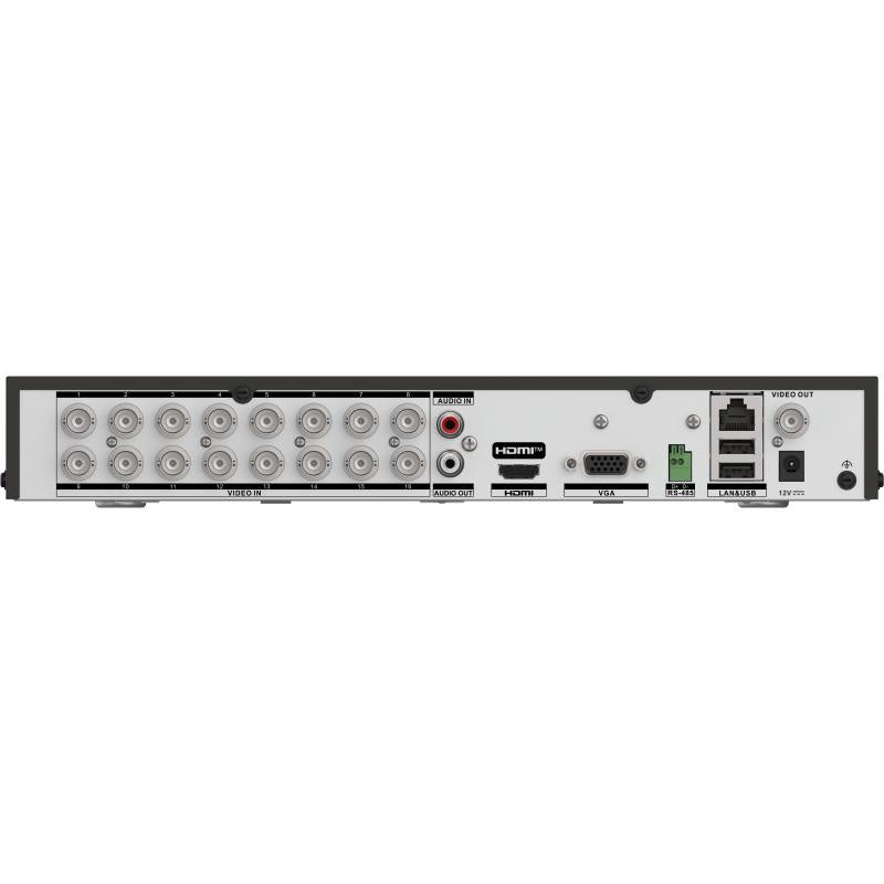 DVR 16 Canales TURBOHD + 8 Canales IP / 5 Megapixel Lite - 3K Lite / Audio de Dos Vías por Coaxitron / Reconocimiento Facial / ACUSENSE (Evita falsas alarmas) / 1 Bahía de Disco Duro / Salida de Video en Full HD