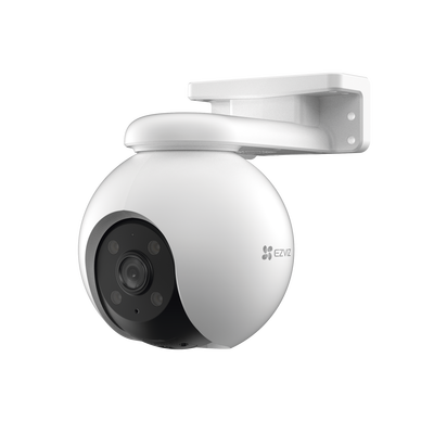 PT WiFi / (3K) 5MP / Visión 360° / Detección humana / Detección de Vehiculo / Audio de Dos Vías / Sirena / Luz Parpadeante / Colores en Oscuridad / Micro SD / Presets / Autoseguimiento / Exterior