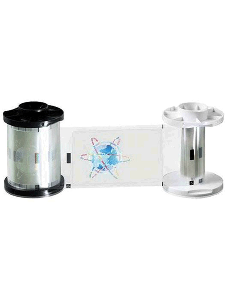 Cinta para laminado transparente de 250 impresiones/ Polyguard 82603 0.6 Mil compatible con laminador de HDP5000/ Imagen orbita de alta seguridad