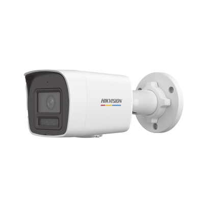 [Dual Light + ColorVu] Bala IP 2 Megapixel / Lente 2.8 mm / 30 mts IR + 30 mts Luz Blanca / Micrófono Integrado / ACUSENSE Lite / Exterior IP67 / dWDR / PoE / Micro SD