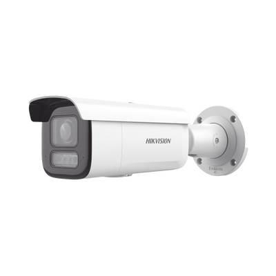 [Dual Light + 2 Micrófonos Integrados]  Bala IP 8 Megapixel (4K) / Lente Motorizado 2.8-12 mm / 60 m Luz Blanca + 60 m IR / AcuSense / Exterior IP67 / IK10 / WDR 120 dB / PoE 802.3at / ONVIF / Alarmas I/O / Micro SD / ACUSEARCH
