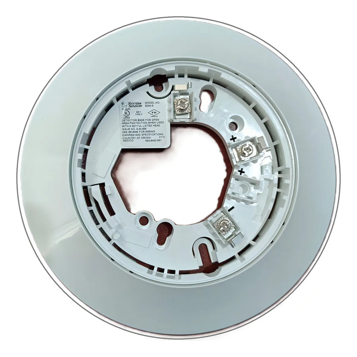 Base de 6 Pulgadas / Para detectores Notifier, Farenhyt, Silent Knight y Fire-Lite / Color Blanco