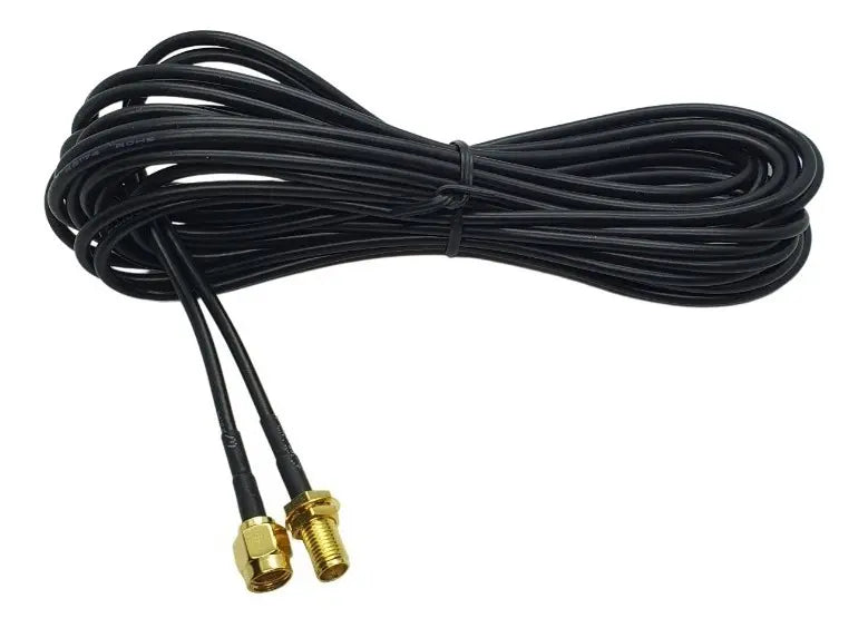 Cable Extension Blindado Antena Wifi RP-SMAJK-05 5 METROS