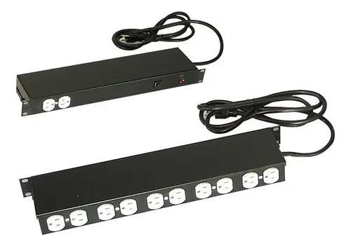 Barra de 8 Contactos Horizontal,North System 1U, 19'', Negro