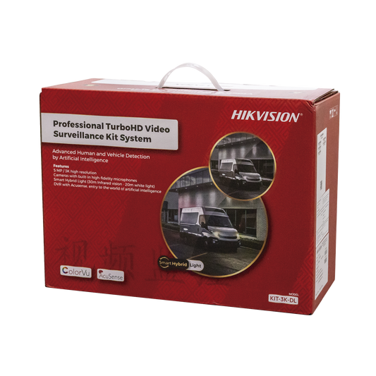 [Dual Light] Kit TurboHD 3K (5 Megapixel) / DVR 4 Canales / 4 Cámaras Bala para Exterior y Metal / Micrófono Integrado / Accesorios de Interconexión / Fuente de Poder