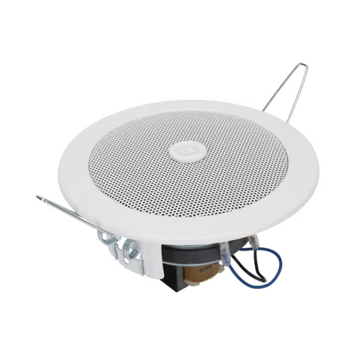 Altavoz  4" | Montaje en Techo | 3 - 6W | 70/100V | Frente Metálico | Resistente a Humedad