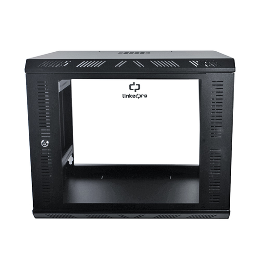 Gabinete para Montaje en Pared Fijo, con 9 Unidades de Rack, de 19in, Puerta de Cristal Templado, Fabricado en Acero