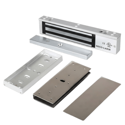 Kit Para Control de Acceso Incluye Chapa Magnética de 600 Lbs  / Montaje En "U" Para Puerta de Cristal /  Uso Interior / Certificación UL