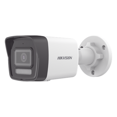 [Dual Light] Bala IP 4 Megapixel / Lente 2.8 mm / 30 mts IR + 30 mts Luz Blanca / Micrófono Integrado / ACUSENSE Lite / Exterior IP67 / H.265 / PoE  / Micro SD